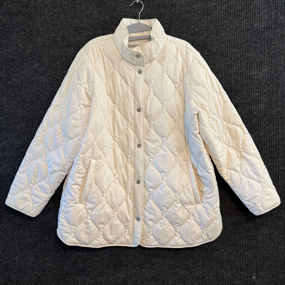 32 Degrees Heat Ivory Quilted Puffer Jacket Womens XL